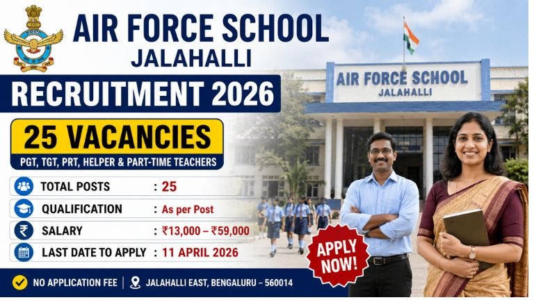 Air Force School Jalahalli Recruitment 2026