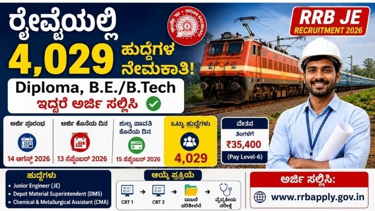 RRB JE Recruitment 2026